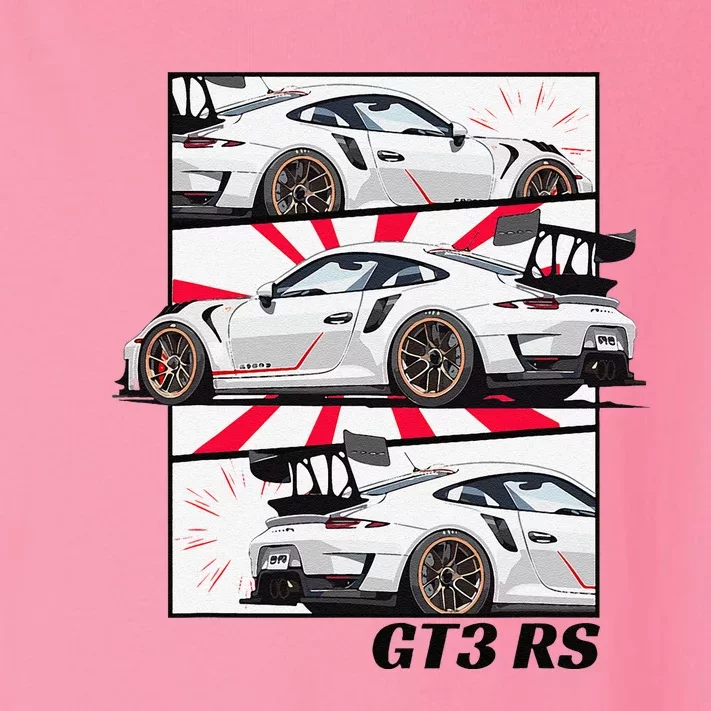 Jdm Motorsports Car Drift Gt3 Rs Car Comic Style Japan Toddler Long Sleeve Shirt