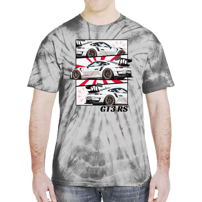 Jdm Motorsports Car Drift Gt3 Rs Car Comic Style Japan Tie-Dye T-Shirt