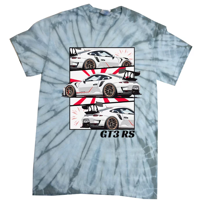 Jdm Motorsports Car Drift Gt3 Rs Car Comic Style Japan Tie-Dye T-Shirt