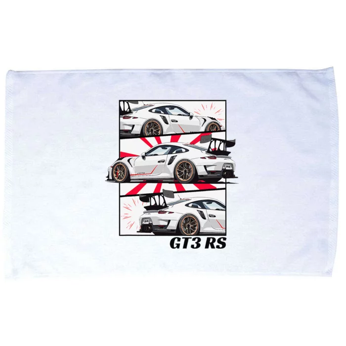 Jdm Motorsports Car Drift Gt3 Rs Car Comic Style Japan Microfiber Hand Towel