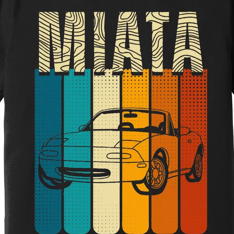 Japanese Miata Car Retro Sports Car Legend 90s Premium T-Shirt