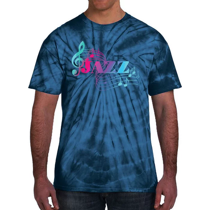 Jazz Musician Colorful Sheet Music Jazz Notes Tie-Dye T-Shirt