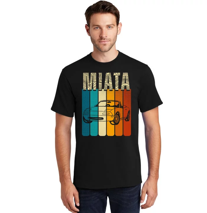 Japanese Miata Car Retro Sports Car Legend 90s Tall T-Shirt