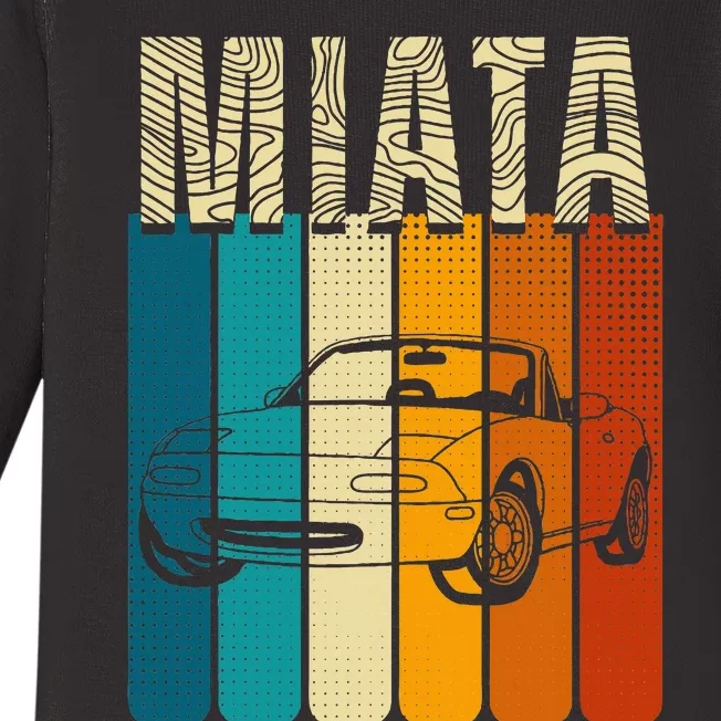 Japanese Miata Car Retro Sports Car Legend 90s Baby Long Sleeve Bodysuit