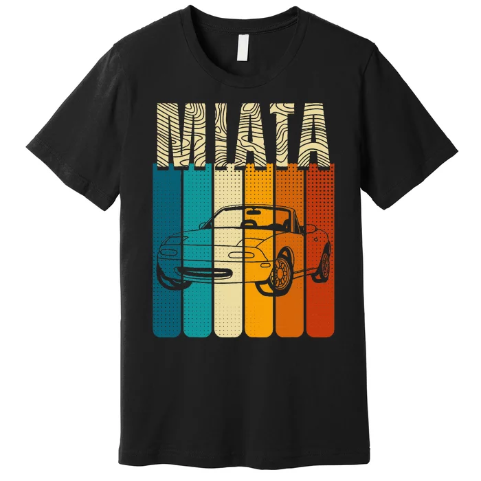 Japanese Miata Car Retro Sports Car Legend 90s Premium T-Shirt