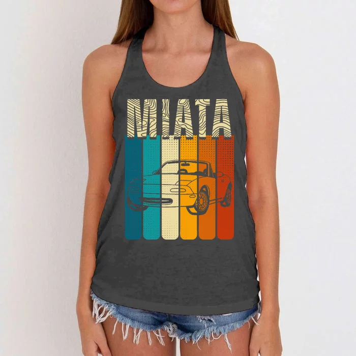 Japanese Miata Car Retro Sports Car Legend 90s Women's Knotted Racerback Tank