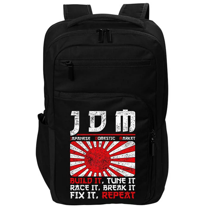 Jdm Motorsport Car Tuning Automotive Impact Tech Backpack