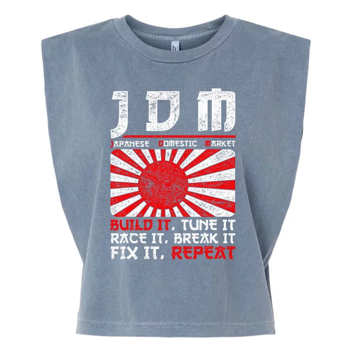 Jdm Motorsport Car Tuning Automotive Garment-Dyed Women's Muscle Tee