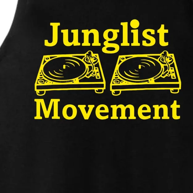 Junglist Movement Dj Turntables Ladies Tri-Blend Wicking Tank