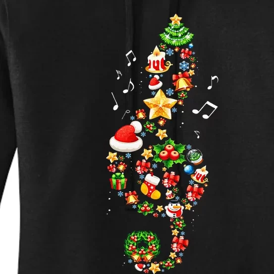 Joyful Melodies Festive Christmas Music Gifts Women's Pullover Hoodie