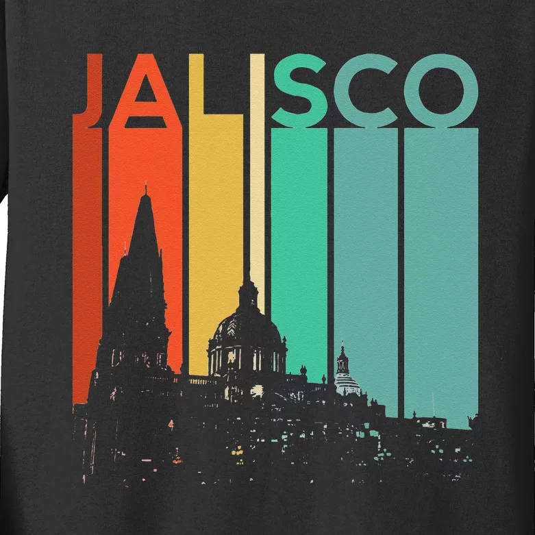 Jalisco Mexico Flag Mexican Vacation Guadalajara Kids Long Sleeve Shirt