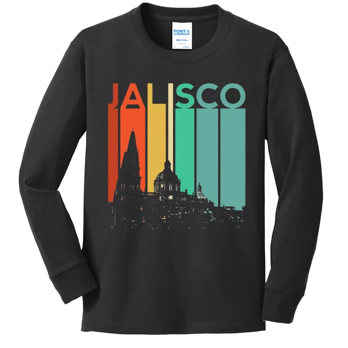 Jalisco Mexico Flag Mexican Vacation Guadalajara Kids Long Sleeve Shirt