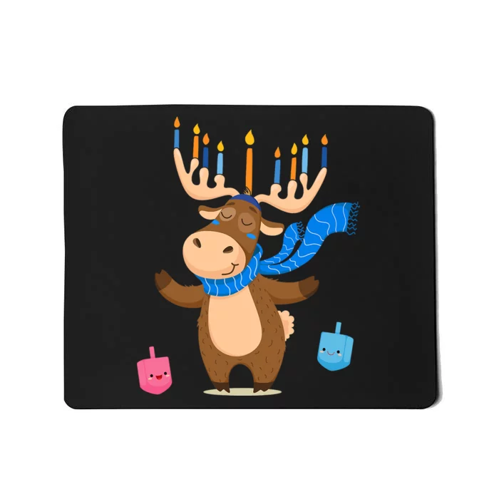 Jewish Moose Funny Hanukkah Moose Pajamas Mousepad