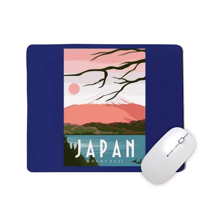 Japan Mount Fuji Retro Vintage Poster Mousepad