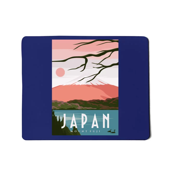 Japan Mount Fuji Retro Vintage Poster Mousepad