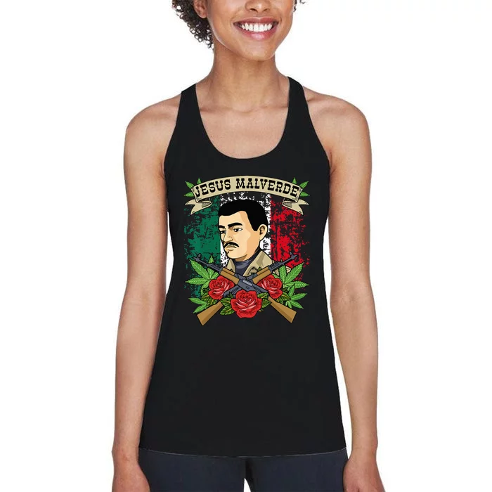 Jesus Malverde For Women & Men Gifts Jesus Malverde Women's Racerback Tank