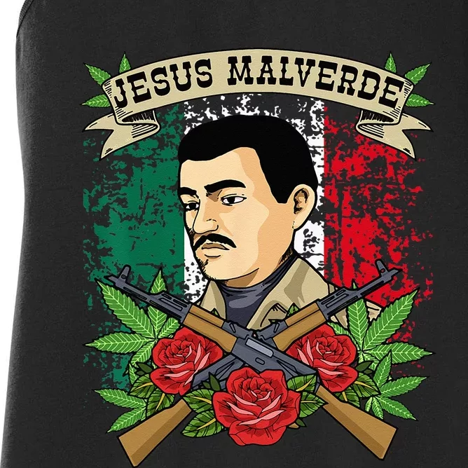 Jesus Malverde For Women & Men Gifts Jesus Malverde Women's Racerback Tank