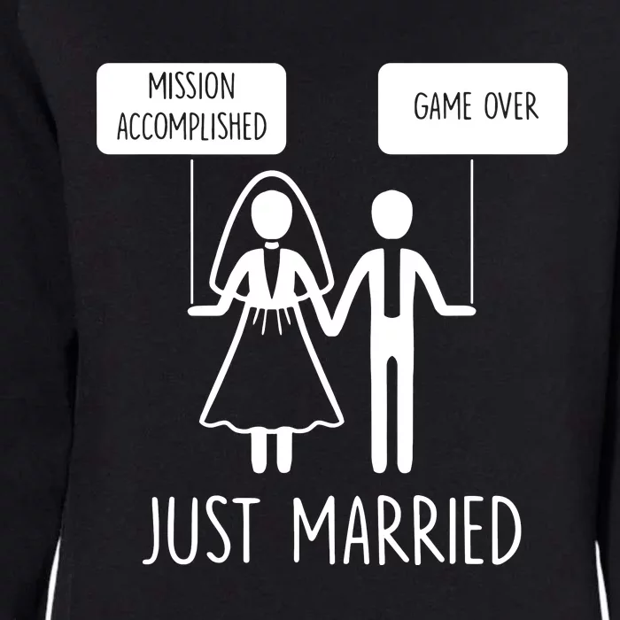 Just Married Game Over Bride Womens California Wash Sweatshirt