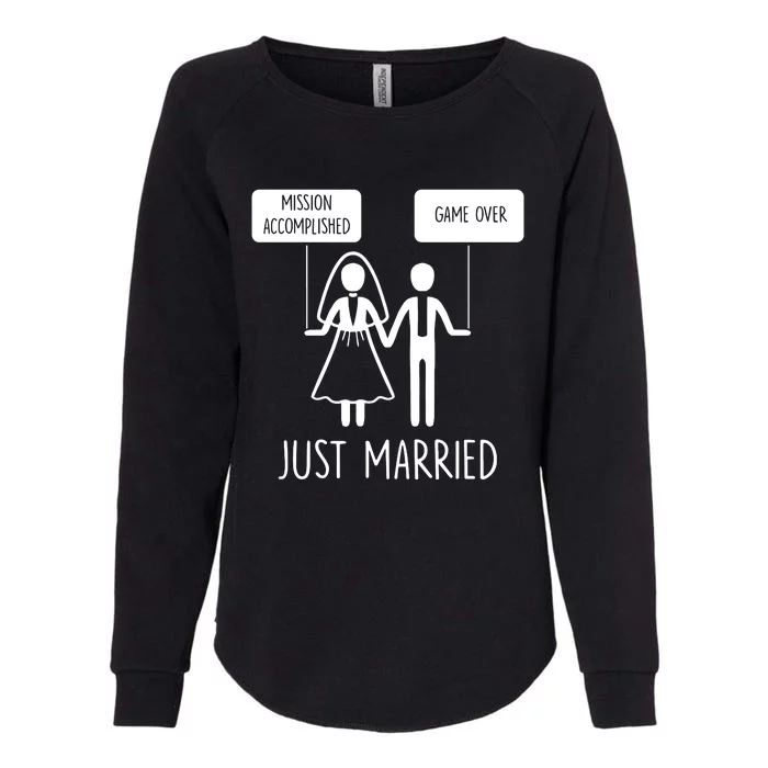 Just Married Game Over Bride Womens California Wash Sweatshirt