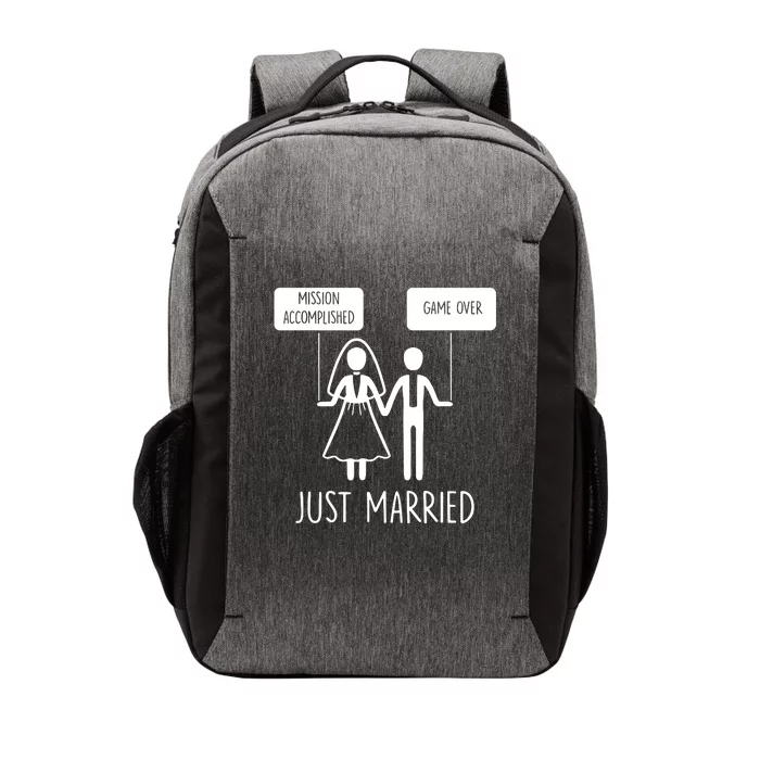 Just Married Game Over Bride Vector Backpack