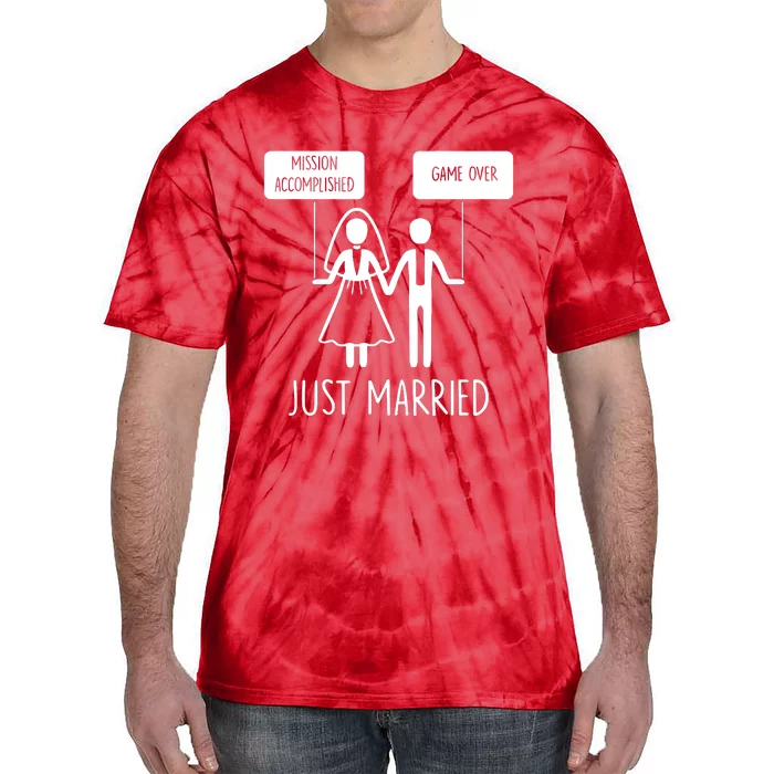 Just Married Game Over Bride Tie-Dye T-Shirt