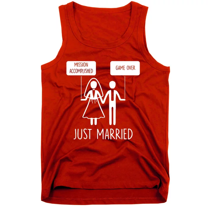 Just Married Game Over Bride Tank Top