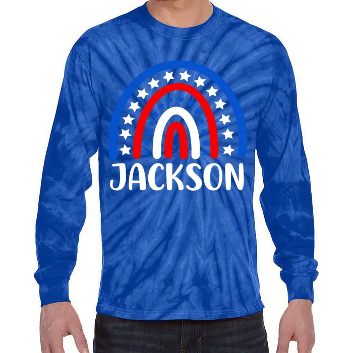 Jackson Mississippi Gift I Love Jackson Usa Funny Gift Tie-Dye Long Sleeve Shirt