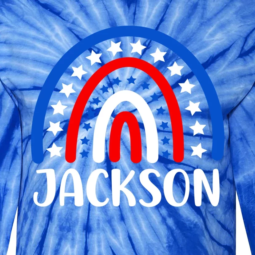 Jackson Mississippi Gift I Love Jackson Usa Funny Gift Tie-Dye Long Sleeve Shirt