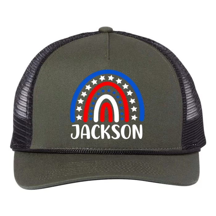 Jackson Mississippi Gift I Love Jackson Usa Funny Gift Retro Rope Trucker Hat Cap