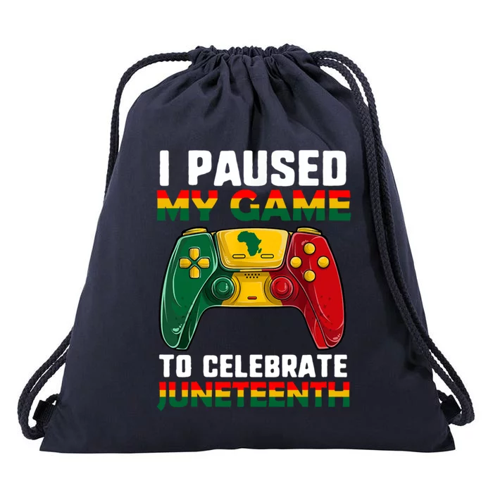 Juneteenth Meaningful Gift African Juneteenth Gamer Gift Drawstring Bag