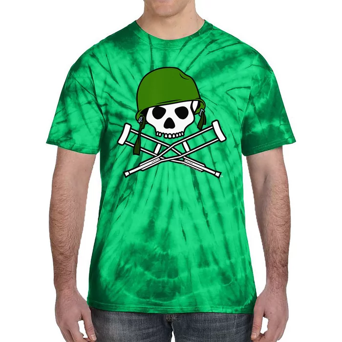 Jackass Military Helmet Skull & Crossbones Logo Tie-Dye T-Shirt