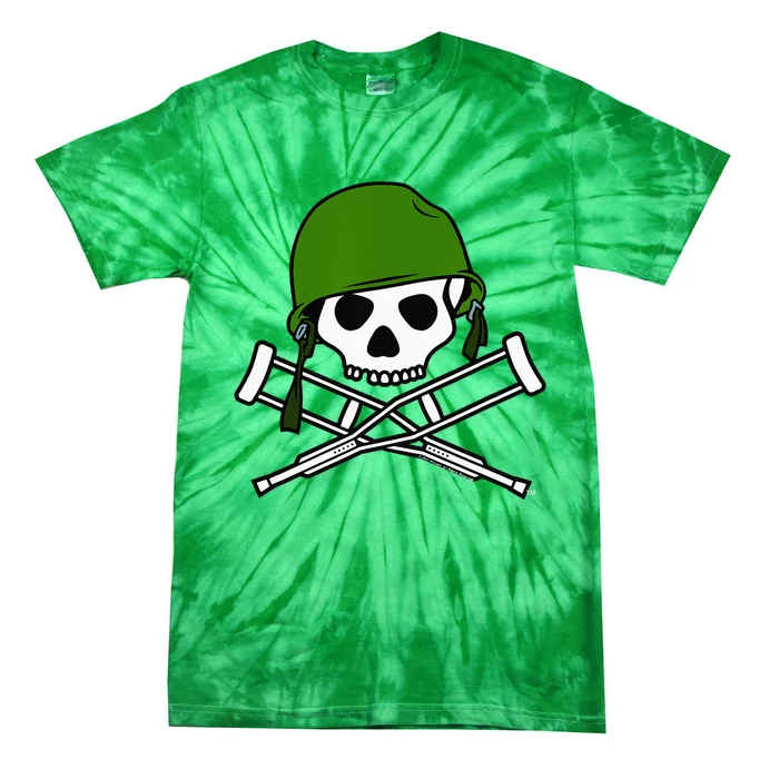 Jackass Military Helmet Skull & Crossbones Logo Tie-Dye T-Shirt