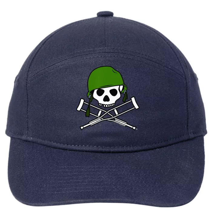 Jackass Military Helmet Skull & Crossbones Logo 7-Panel Snapback Hat