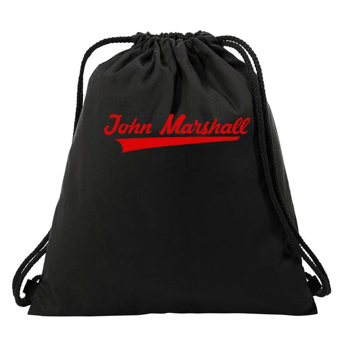 John Marshall High School Vintage Swoosh Drawstring Bag