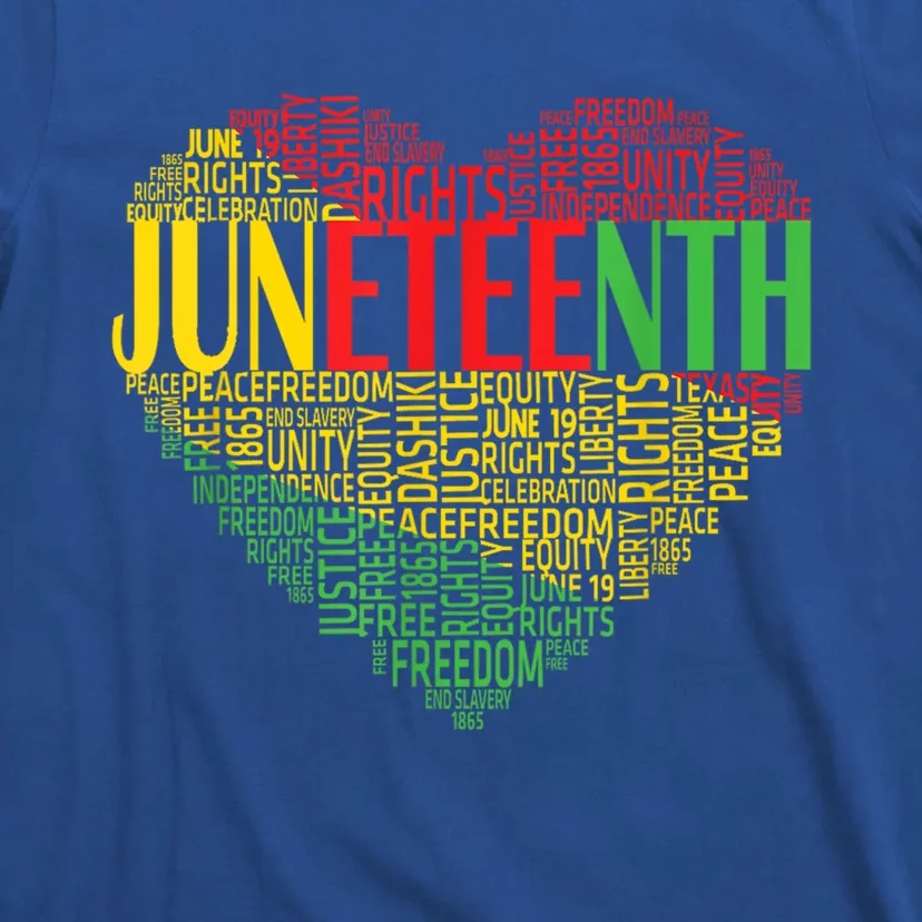 Junenth Melanin Heart African American Great Gift T-Shirt