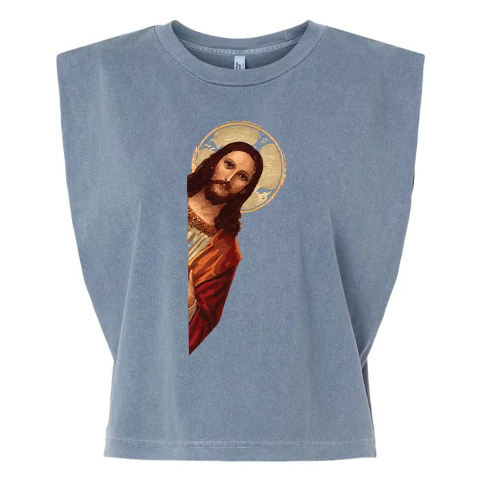 Jesus Meme I Saw That Garment-Dyed Women's Muscle Tee