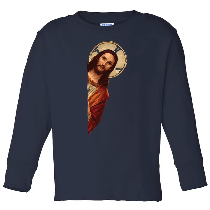 Jesus Meme I Saw That Toddler Long Sleeve Shirt