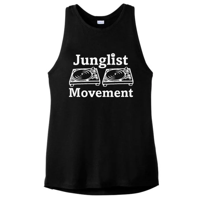 Junglist Movement Jungle Drum And Bass Music Design Ladies Tri-Blend Wicking Tank