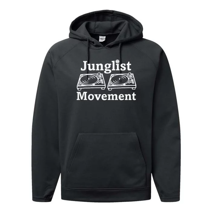 Junglist Movement Jungle Drum And Bass Music Design Performance Fleece Hoodie