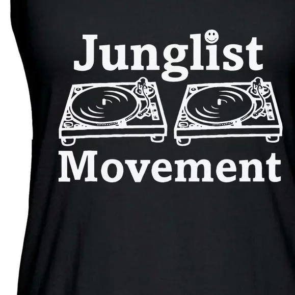 Junglist Movement Jungle Drum And Bass Music Design Ladies Essential Flowy Tank