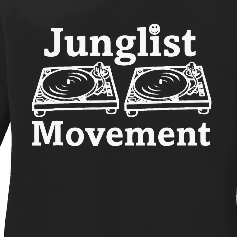 Junglist Movement Jungle Drum And Bass Music Design Ladies Long Sleeve Shirt