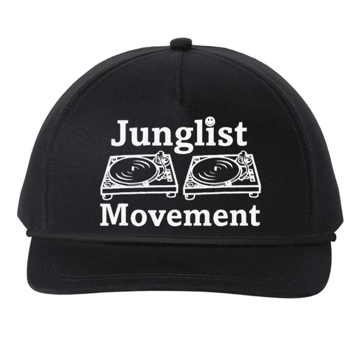 Junglist Movement Jungle Drum And Bass Music Design Snapback Five-Panel Rope Hat