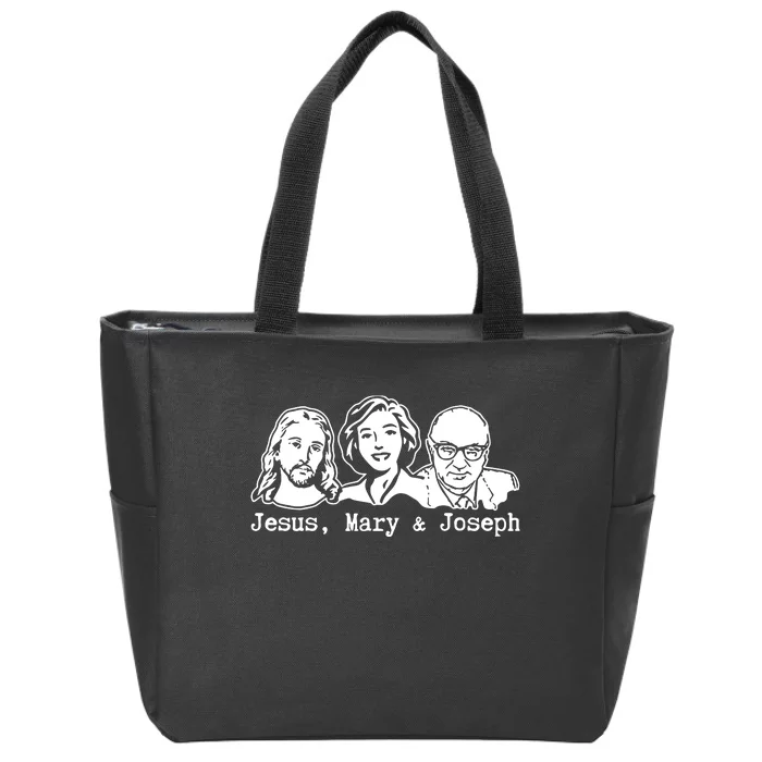 Jesus Mary & Joseph Zip Tote Bag