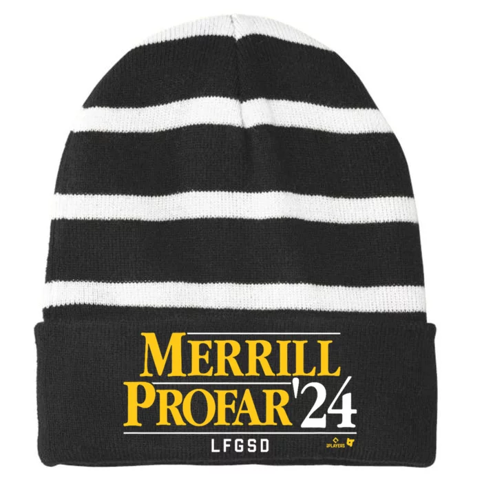 Jackson Merrill Jurickson Profar 24 San Diego Baseball Striped Beanie with Solid Band