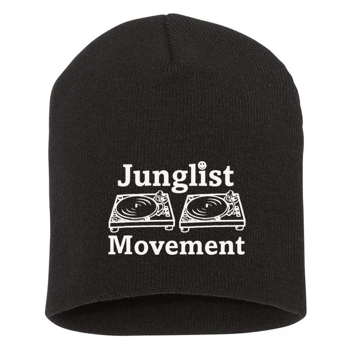 Junglist Movement Jungle Drum And Bass Music Design Short Acrylic Beanie