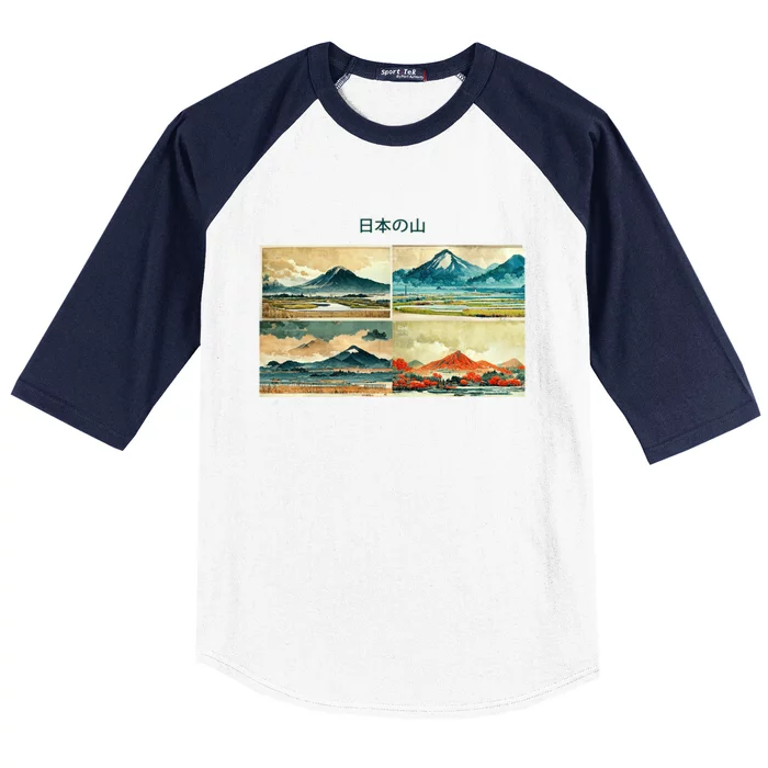 Japanese Mountain Baseball Sleeve Shirt