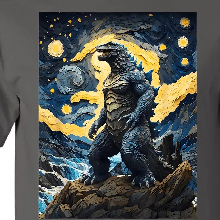 Japanese Monster Kaiju In Van Gogh Starry Night Tall T-Shirt