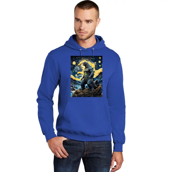 Japanese Monster Kaiju In Van Gogh Starry Night Tall Hoodie