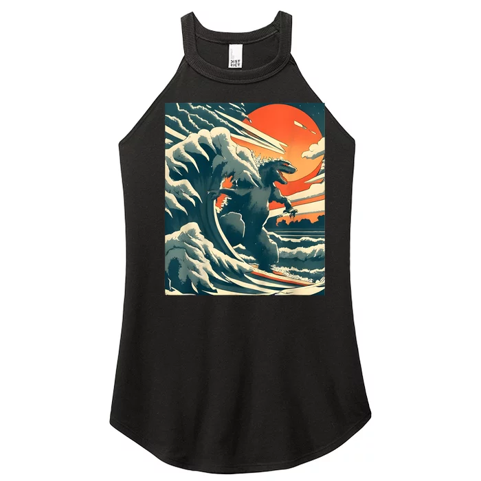 Japanese Monster Kaiju Funny Art Women’s Perfect Tri Rocker Tank