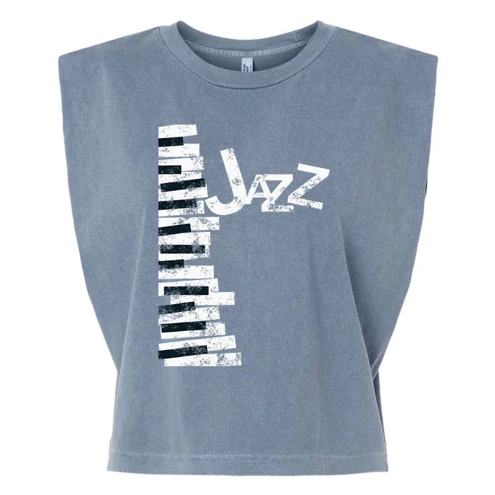 Jazz Music Lover Vintage Piano Jazz Garment-Dyed Women's Muscle Tee